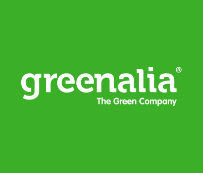 Logotipo Greenalia blanco